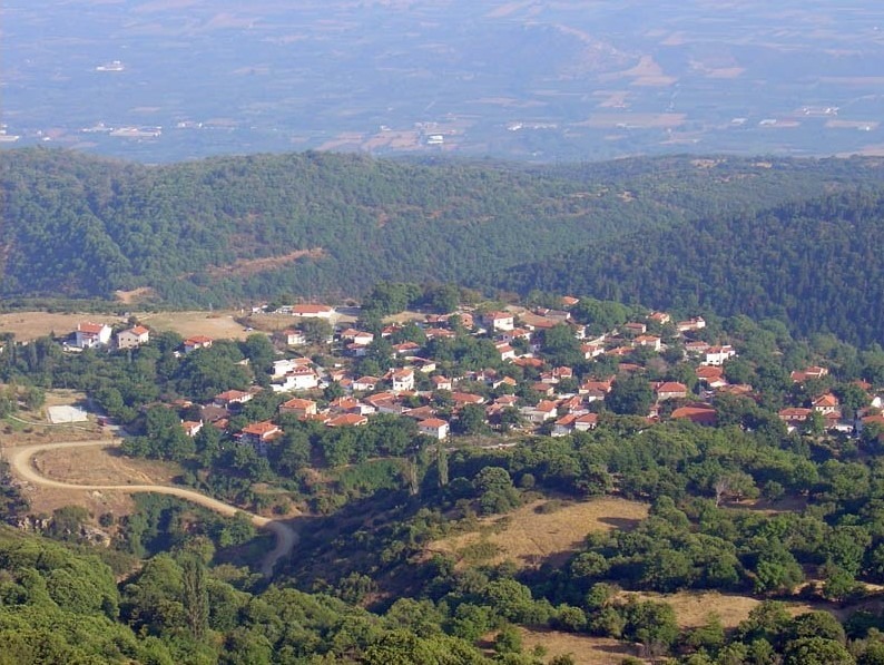 Η Ανατολή Σερρών, όπως φαίνεται σε λήψη από το όρος Μπέλες